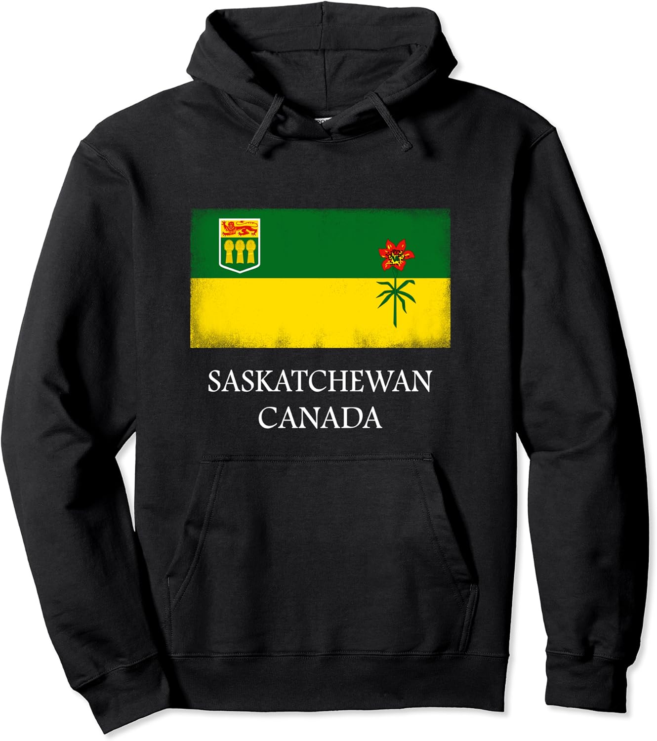 Saskatchewan Canada Flag Vintage Canadian Province Pullover Hoodie